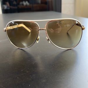 Gucci Aviator Sunglasses (Brown/Gold/White)